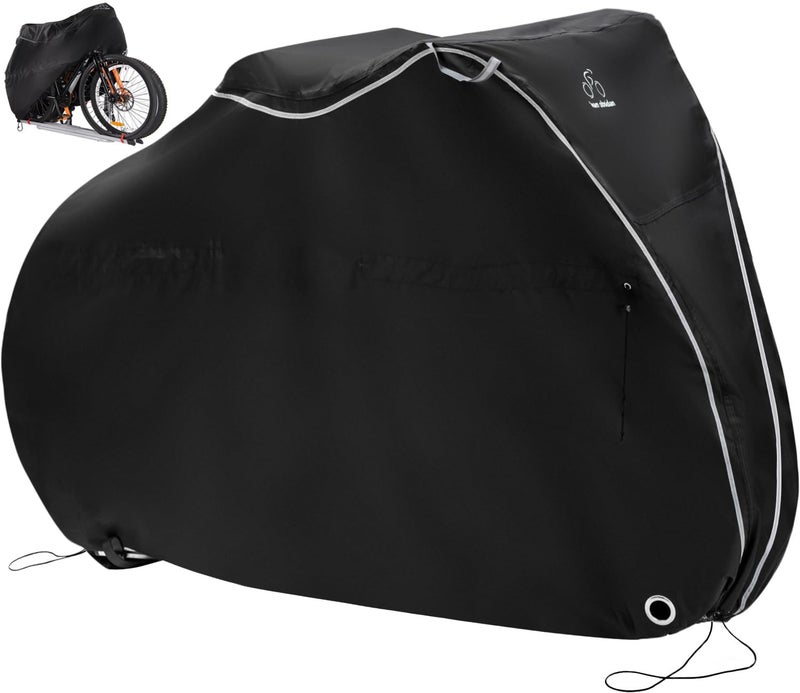 TeamObsidian Bike Cover - Outdoor Bike Storage, Bicycle Transportation or Travel Covers - Waterproof eBike Protection - For 1 to 3 Bikes - Heavy Duty Ripstop 300D Oxford Material - Image 1